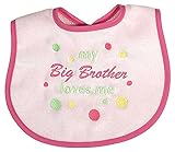Dee Givens and CoRaindrops 6713 Raindrops 6713 -Big Brother Loves Me- Small Bib-Pink
