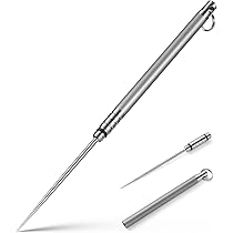 Amazon.co.jp: チタン つまようじ 携帯用 爪楊枝 伸縮式 ミニ 取り外し