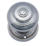 Adonai Hardware Clement Brass Door Knob with Rose (Polished Nickel)