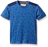 Sovereign Code Big Boys' Tristin Short Sleeve Dinosaur Print Tee Shirt Blue Dino X-Large [並行輸入品]