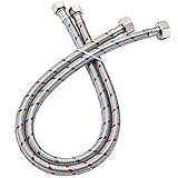 Eyekepper 24 "長蛇口コネクタ、編組ステンレススチール – 3 / 8インチメス圧縮スレッドX 1 / 2 " i.p.メスストレートスレッド、X 2個( 1ペア) D-60