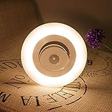 Thetopest 人感センサーライト ナイトライト 電池式 明暗センサー LEDライト 3Mテープ付き 小型 足元灯 玄関子供お部屋/廊下/室内 ベッドサイドランプ (人感センサー-電球色)