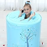 Meters 折りたたみバスタブバスタブアダルトバスタブインフレータブルプラスチック ( 色 : 青 )