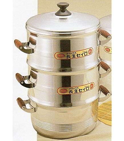 Amazon｜ホクア NEWジェッター蒸器 二重 セット 30cm A-0892｜蒸し器