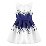 Domybest　子供服 女の子 ワンピース　フォーマル サンドレス 可愛い ドレス ガールズ ワンピース プリント ノースリーブ　春　夏　欧米風　日常着　誕生日 入学式 卒業式 発表会 結婚式 七五