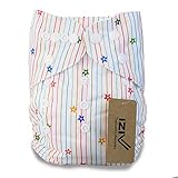 iZiv新生児1厚いおむつ付きオーガニック幼児防水/調整/再利用可能/洗えるポケット布おむつのフィット赤ちゃん0.5-3歳(カラースター)