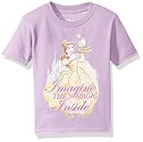 Disney Toddler Girls' Beauty and the Beast Belle Short Sleeve T-Shirt Pink 3T [並行輸入品]