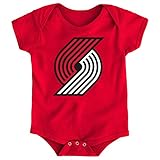 NBA Portland Trail Blazers Boy 's Primaryロゴ半袖クリーパー,レッド、18ヶ月