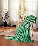 (Full/Queen, Hunter Green) - Comfy Deal Super Soft Micromink Sherpa Flannel Throw Blanket (Full/Quee