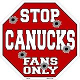 スマートブロンドCanucksファンのみメタルノベルティOctagon Stop Sign bs-302