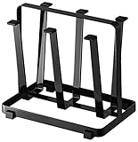モダンキッチンステンレススチールガラス/マグ乾燥スタンド、ブラック