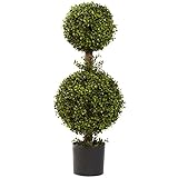 Nearly Natural 5920 Double Boxwood Topiary, 35-Inch, Green [並行輸入品]
