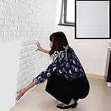 象牙の 3D れんがパターン壁紙ホームベッドルームモダンな壁の背景 TV の装飾が施され