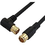 ホーリック アンテナケーブル S-4C-FB同軸 1m 【4K8K放送(3224MHz)/BS/CS/地デジ/CATV 対応】 ブラック L字差込式/差込式コネクタ HAT10-048LPBK