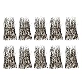 Perfk 10個 ガーデンフェンス 27cm 小型 ラティス 天然竹 草 屋外 フェンス 庭 柵 盆栽 仕切り