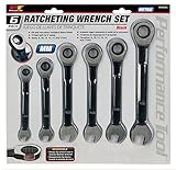 パフォーマンスツールw1091 SAEラチェットレンチセット、7ピース 6 Piece MET Black Ratchet Wrench Set W39005