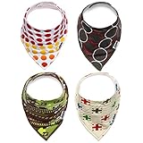 Ashley Martha Cute & Trendy Baby Bib Bandana for Boys & Girls Featuring Colorful, Whimsical Prints, 