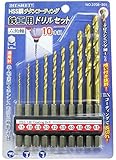 トップマイティ チタン六角軸鉄工ドリルセット10本組
