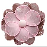 Hanging花ブラウンピンクHaileyナイロンメッシュ花デコレーション装飾赤ちゃん保育園寝室、子供ガールズ部屋天井壁装飾、ウェディング、誕生日パーティー、ベビーシャワー、ホーム、Childrens