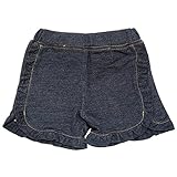 【本体綿100％】2017年 夏物 UZULAND ウズランド ニットデニム フリル ショートパンツ ネイビー◇95cm