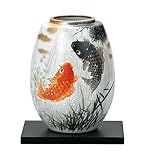 マルサン宮本 九谷焼 花器 8号花瓶 夫婦鯉滝登り AP3-1033