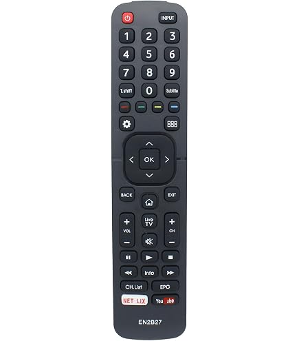 Per Hisense EN2B27 Smart TV Nero Telecomando Universale di Ricambio 32K3110W 40K3110PW 50K3110PW 40K321UW 50K321UW 55K321UW  44