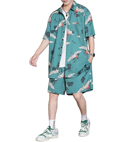sequel パイナップル柄 アロハシャツ＆ショートパンツセット sequel パイナップル柄 アロハシャツ＆ショートパンツセット