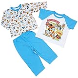 【本体綿100％】2016年 夏物 アンパンマン 長・半 ２トップスパジャマ Anpanman サックス◇90cm