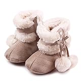 ゴシレ Gosear 新生児 赤ちゃん 冬 温かみ ソフト 綿 靴 ブーツ ベビーブーツ クリスマス ベビー シューズ ため 6-12ヶ月 赤ちゃん 薄カーキ M