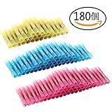 TSECO　180個防水形圧着スリーブ(SB形)絶縁圧着端子　防水 熱収縮チューブ 圧着端子　ワイヤーコネクタ 熱収縮絶縁コネクター　絶縁被覆つき 絶縁圧着端子セット スプライスキット 絶縁キャップセ