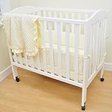 American Baby Company Heavenly Soft Minky Dot Chenille Portable/Mini Crib Bedding Set, Ecru,3-Piece 