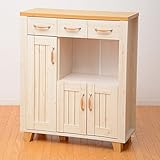 サイドボード フレンチカントリーデザインの扉付き収納家具