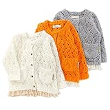 Lily ivory(リリー アイボリー) カーディガン (80～130cm) キムラタンの子供服 (71114x71414-163) オフホワイト 80