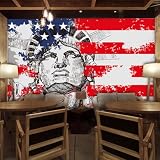 Sproud 大規模なヨーロッパのファッションの自由落書き壁画 3D 壁紙バナー Ktv リビングルーム 250 Cmx 175 Cm バーカフェのニューヨークの女神像