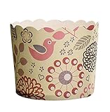 50中級素敵なクリエイティブケーキのカップ、漫画の鳥や花