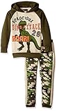 BoyzWear Little Boys' Toddler' 2 Piece Pullover Hoodie and Jogger Pant Set Camo Dino 2T [並行輸入品]
