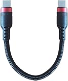 Type C to USB Type C ケーブル 短い 20cm usb-c 急速充電ケーブル 0.2m usb-c 高耐久 断線防止 ナイロン編み (20CM-1本)