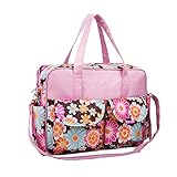 桜の雪　おしゃれ　マザーズバッグ　ママバッグ　トートバッグ / 斜めがけ 　軽量　 (ピンク)