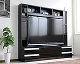【予約販売7月上旬入荷予定】送料無料 テレビ台 ハイタイプ 鏡面 50インチ TV台 テレビラック ゲート型AVボード ブラック SAV053