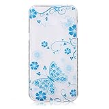 UNEXTATI Galaxy J3 用 ケース 耐衝撃 高品質 TPU ハード カバー 超薄型ケース 全面保護 脱着簡単 クリア 透明 Samsung Galaxy J3カバー Cover (ブルー