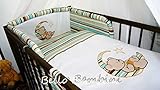 STUNNING 6 pcs BABY BEDDING SET/BUMPER/quilt/sheet to fit Cot GREEN by COKAY LTD
