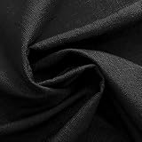 [BROWN PARKER] 布 生地 麻 リネン風 布地 無地布 1×1.5m ポリエステル繊維 「 手芸 ハンドメイド DIY などに」 (ブラック)