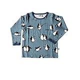 【Smafolk スマフォルク】T-shirt with penguin Bluestone p0000gyb