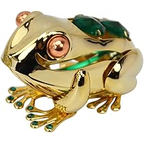 Amazon.co.jp: カエル クリスタルオーナメント ゴールド 金 ボヘミア