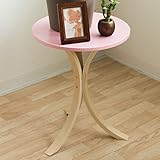 【サイドテーブル 木製】あなたの隣にキュートなテーブル ★ ポルタ ー Porta ★ 北欧スタイル 木製テーブル 丸テーブル 軽量 色：ピンク