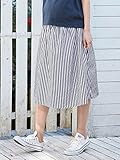Angeliebe エンジェリーベ マタニティ ブロード ストライプ ギャザー スカート 妊婦服 産前 産後 フリー ネイビー × ホワイト 21913 21913200