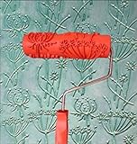 bueer 7 " DIY Patternedペイントローラーで装飾ゴムローラープラスチックハンドル guntong0056-60