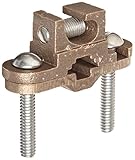 Morris Products 91652 Ground Lay in Clamp, Copper, 1/2 - 1" Pipe Range, 3/8 - 1" Rebar Range, 8 - 8 