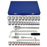 KT Pro Tools A4504CR 1/2' Drive 6-Point Socket Set [並行輸入品]