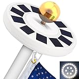 TOTOBAY 30 LED Solar Power Flag Pole Lights, {Upgraded Version} Weatherproof Flagpole Downlight for 